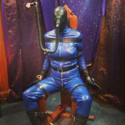 Mmmm&hellip; I love this leather catsuit. So nice to see something besides black leather in a bdsm scene. :-)
