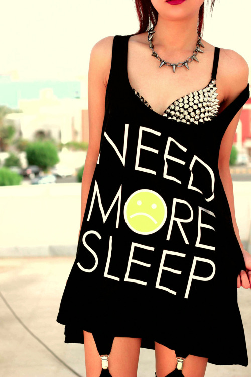 romwe: "Need More Sleep" Black Sleeveless Shirt Click the link to find the shirt :) Follow romwe please 