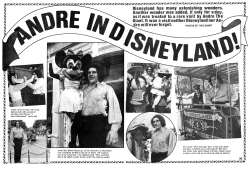 shitloadsofwrestling:  Andre The Giant in Disneyland [February 1975]