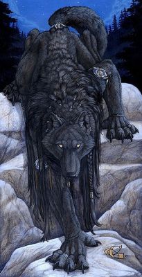 &ldquo;Eyes of the Night&rdquo; by Goldenwolf (Christy Grandjean), acrylic on illustration board.