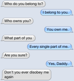 little-kitten-nymphet:  owned-little-kitten:These kind of questions, demanded reaffirmations of my status, would get me wet in no time.Only - I don’t want it to happen because I disobeyed Daddy :(  *shivers down the spine*