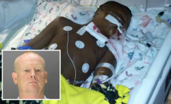 wakeupslaves:  Black Parents Of 8-Year-Old Shot Ask Why?   Donald Maiden, Jr recovers from a gunshot wound at an area hospital. (credit: Maiden family)  DALLAS (CBS 11 NEWS) - The parents of an 8-year-old Dallas boy shot in the face Tuesday night say