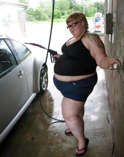 largebellyssbbwfatty:  Wanna fuck a busty bbw? - CLICK HERE!   Wash my car and I will clean your pipes&hellip;