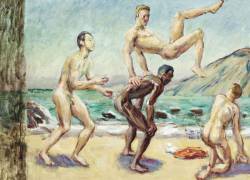 thunderstruck9:  Duncan Grant (British, 1885-1978), Boys Leapfrogging, 1962. Oil on canvas, 21 x 29 in. 