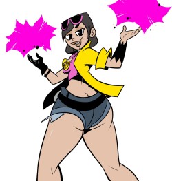 cdb2k3:  Halloween 2014: Heather from Total Drama —————————  COMMISSIONED ARTWORK done by: Justin Durden  Concept and idea: me ————————  TDI’s Heather dressed up as the 90s version of  Jubilee from the X-Men.    You