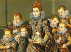 Lavinia Fontana (Bologna 1552 - Roma 1614); Bianca degli Utili Maselli and Six of Her Children, 1603-5 by arthistory390 on Flickr.