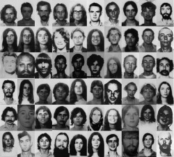 pilgrimpress:  The Manson Mugshots “I may have implied on several occasions to several different people that I may have been Jesus Christ, but I haven’t decided yet what I am or who I am.”          -Vincent Bugliosi, Helter Skelter: The True