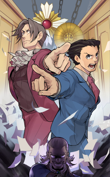 the-other-cross-san:    Happy 20th anniversary to the best lawyer game ever!     This will be available as a 1.5m long, high res and layered PSD soon!  Check out the full-stitched version of this illustration: https://poipiku.com/3827235/5413373.html