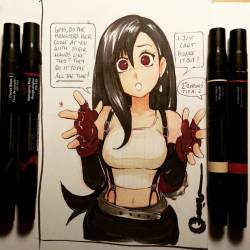omar-dogan:  Yeah yeah ,  a little cheeky but #FF7 #tifa was known for them. Nothing like Tifa to usher in puberty, though I feel she needed a bit wider hips to match as she was a bit top heavy. This was drawn the same night as the other Tifa and Yuffie
