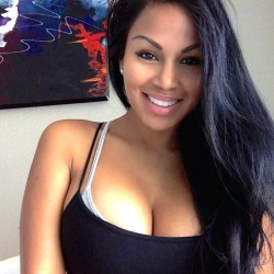 nice brunette latina has amazing big real tits