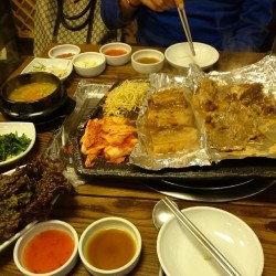 Another Korean dinner #food #korea #seoul #barbeque  (at 명동 스키니 에스테틱)