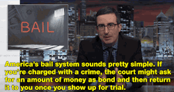 salon:  salon:  Watch Jon Oliver blast the US bail system for locking up the poor   Update: Jon Oliver got results! New York City is changing its bail requirements for low-level offenders.  YESSSSSSS