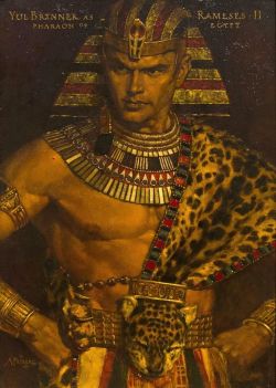monsieurlabette:  Yul Brynner as Ramses II Pharoah of Egypt,  Arnold Friberg 