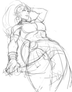 lejeanx3:Commission for http://johndylena.deviantart.com/Lady Urbosa from Zelda BotW. Also the rough for those that like it…rough 🤓https://www.patreon.com/posts/8985648