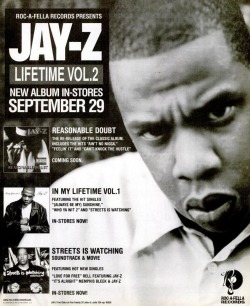 15 YEARS AGO TODAY |9/29/98| Jay-Z released his third album, Vol. 2… Hard Knock Life on Roc-a-fella/Def Jam Records