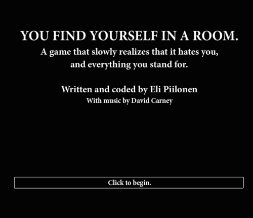 You Find Yourself In a Room