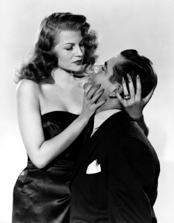 myinnerdomme:  kinkonwheels:  proudhappymalesubs:  Not the slightest sign of struggle, because he doesn’t have even the slightest wish to struggle.  My pedantic film nerd side is coming out to play again… This is Rita Hayworth and Glenn Ford in a