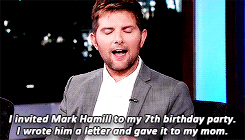 alecblushed:  Young Adam Scott Invited Mark Hamill to His Birthday Party