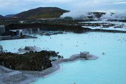 arpeggia:  Blue Lagoon, Iceland“The Blue Lagoon is the result of an environmental accident formed during the installation and operation of the Svartsengi geothermal power plant in 1976. The spill created a surreal pool of blue water, geothermal seawater,