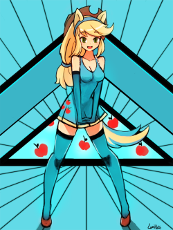 tehlumineko:  AppleJack - ME!ME!ME! commissioned by HotCocoasMusic The Music Video this was based on: (NSFWWARNING-Clickhere!)  It’s super awesome. ^^ events - stream - deviantart ——————————————— If you like what I