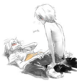 absens:  I drew this a few nights ago when I should have been sleeping and well it was really messy ^q^ but I cleaned it up today I wanted to draw Kaworu…. _(:’3 so it became KawoKawo bottom Karl 5eva |D oops This is the most nsfw I will get…I am