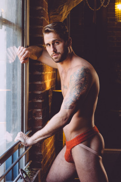jeremylucido:  I had a great shoot with Wesley Woods featuring the the hand-knitted Stock Jock by The Knitty Gritty NYC 