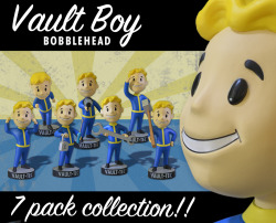 insanelygaming:  Fallout Vault Boy bobbleheads available for preorder Price: ๟.99 || Available Christmas 2013 Via Gaming Heads &amp; theomeganerd || Bethesda Store