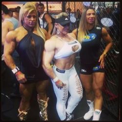 icecold-40:  Brazillian bombshell muscle girls. . Time to go to Brazil 