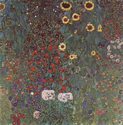 gustavklimt-art:    Country Garden with Sunflowers  1906  Gustav Klimt  
