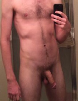 Tall and slender with cut cock