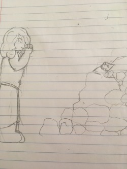 Rocky returns to her hole after her conversation with blue zircon, only to find mounds apon mounds of rocks and a note that simply states “to Rocky” (sorry if it looks a bit messy, I had to rush it)(justapearltm);-; someone is looking out for her