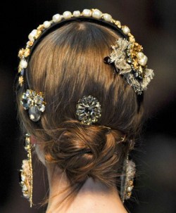 vlada-sasha-natasha:Dolce &amp; Gabbana Hair style / Details