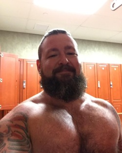 chadillacjax:  Moobie day ✅ #chesticles #chestday  #hairymuscle #musclebear #gaylifter #gaymuscle #inkedgays #tattedmuscle #beardlife #beardedmuscle #beardedgay #thickfit #teamthick  (at LA Fitness - FISHERS)