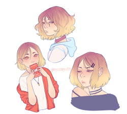 merumeru13: de-stress doodles fluffy hair kenma is inspired by @mookie000‘s wavy hair kenma which i fell in love with at first sight and don’t think i’ll ever stop thinking about 