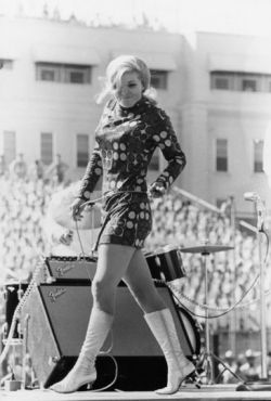 beatnikdaddio:Candy Barr performs on stage at the 1968-edition of the &lsquo;Texas Prison Rodeo&rsquo;.. Country singers Loretta Lynn and Ray Price, also appeared on the playbill..