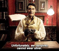 elizabeths-banks:She gave me this before she left. She told me it was pure silver.What We Do in the Shadows (2014) dir. Taika Waititi, Jemaine Clement
