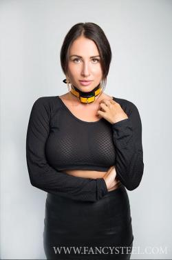 devotionaltraining: pennyscorner:  3-holes-2-tits:   caminaratravesdelfuego:  3-holes-2-tits:   Fancy Steel makes a nice looking shock collar electric training collar that is available with a lockable buckle as well. Now, this would be something to