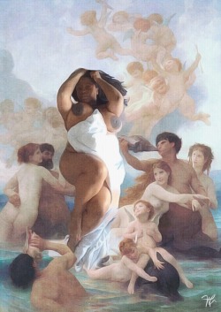 championlyfe:  missprimproper:  Imitating Art using Naissance de Venus (Birth of Venus) by William-Adolphe Bouguereau 💋  This is magnificent  