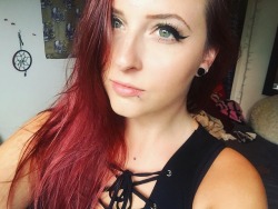 &ldquo;She was a woman with red hair and green eyes - the traits which Satan supposedly relished most in mortal females&rdquo; #girlswithpiercings #girlswithtattoos #redhead #greeneyes #summertan #sober #happylife #dreamcatcher #longhair #hugsnotdrugs