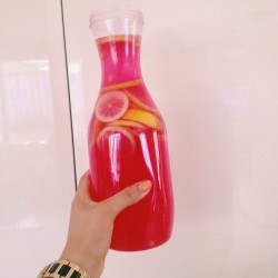 Made some raspberry pink lemonade for my homies #yum