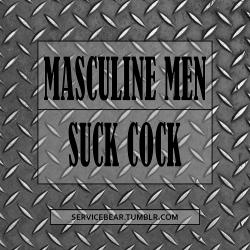 servicebear:                                Masculine Men Suck Cock                                              ________________________________________Viisit ServiceBear for Hot Man on Man Cock Sucking Action Every