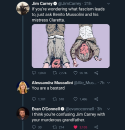 iwilleatyourenglish: pissvortex:  givinginandsigningup: This is kind of bullshit on Jim’s part. She’s not responsible for her grandfather’s sins. he didn’t even mention alessandra she went out of her way to defend her dead fascist grandfather