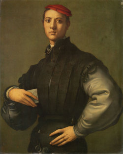 sculppp:Jacopo Pontormo, (1494 – 1557)  Portrait of a Young Man in a Red Cap (1529)