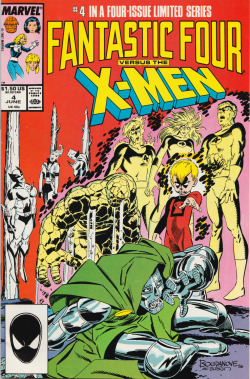 Fantastic Four vs. the X-Men No. 4 (Marvel, 1987). Cover art by John Bogdanove and Terry Austin.