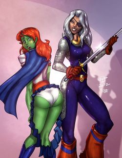 seether23:Ravager: Nice ass Ms Martian Ms Martian: Rose, just watch your sword Ravager: You know I always do