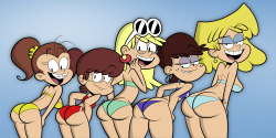 grimphantom2:  sb99stuff:  Another remake for tonight, and it’s all about butts. Here’s the original from last year: http://sb99stuff.tumblr.com/post/128310042428/the-lewd-house-makes-a-comeback-luan-lynn  The oldest louds sisters always have the