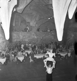 pasttensevancouver:  The Cave Supper Club, 1940s Mid-century Vancouver was a little like the Flintstones. Source: Photo by Ronny Jacques, Library and Archives Canada #4328679