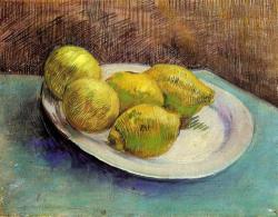 vincentvangogh-art:    Still Life with Lemons on a Plate  1887  Vincent van Gogh  