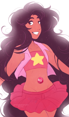 princessharumi:      ✧ ☆ ~ Birthday Stevonnie ~  ☆ ✧    after that promo i wanted to doodle what they would look like in a blend of Steven and Connie’s new outfits c: 