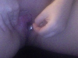 whoreneegirl:  Here’s the game. I put this vibrating egg in my pussy (sorry for the shitty pic). Every time you reblog one of my pics, I will turn it to HIGH for 30 seconds. You can also send me a message to tell me to turn it up. It’s pretty intense